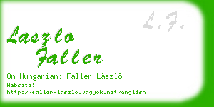 laszlo faller business card